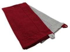 Home Elements  Utierka z recyklovanej bavlny, 2 ks, 50 x 70 cm, červená + béžová