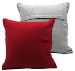 Home Elements  Obliečka na vankúš s lemom, z recyklovanej bavlny, červená + béžová