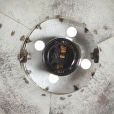 Vidaxl Industriálna nástenná lampa strieborná 90x25 cm E27