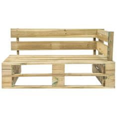 Vidaxl Rohová záhradná lavička z paliet, drevo