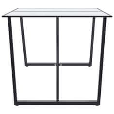 Vidaxl Jedálenský stôl, biely 160x80x75 cm, tvrdené sklo