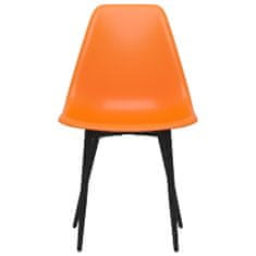 Vidaxl Jedálenské stoličky 4 ks oranžové PP
