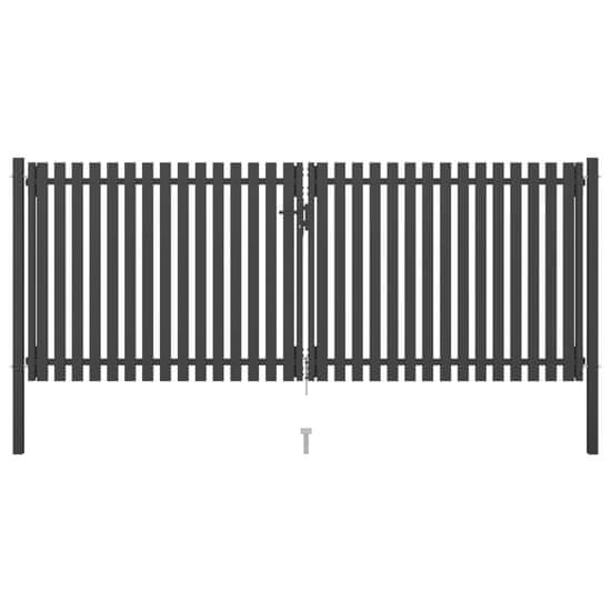 Vidaxl Záhradná plotová brána, oceľ 4x1,7 m, antracitová