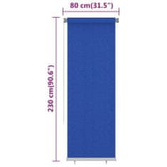 Vidaxl Vonkajšia zatemňovacia roleta 80x230 cm modrá HDPE