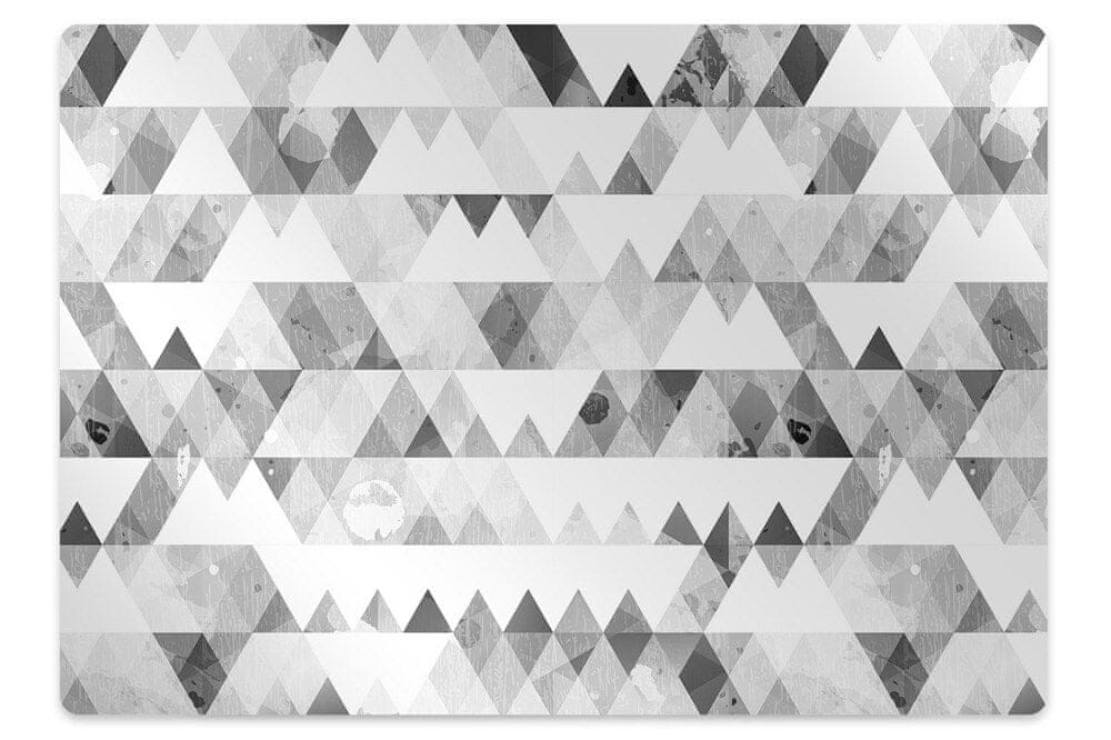 kobercomat.sk Podložka pod stoličku Gray trojuholníky vzorec 140x100 cm 2 cm 