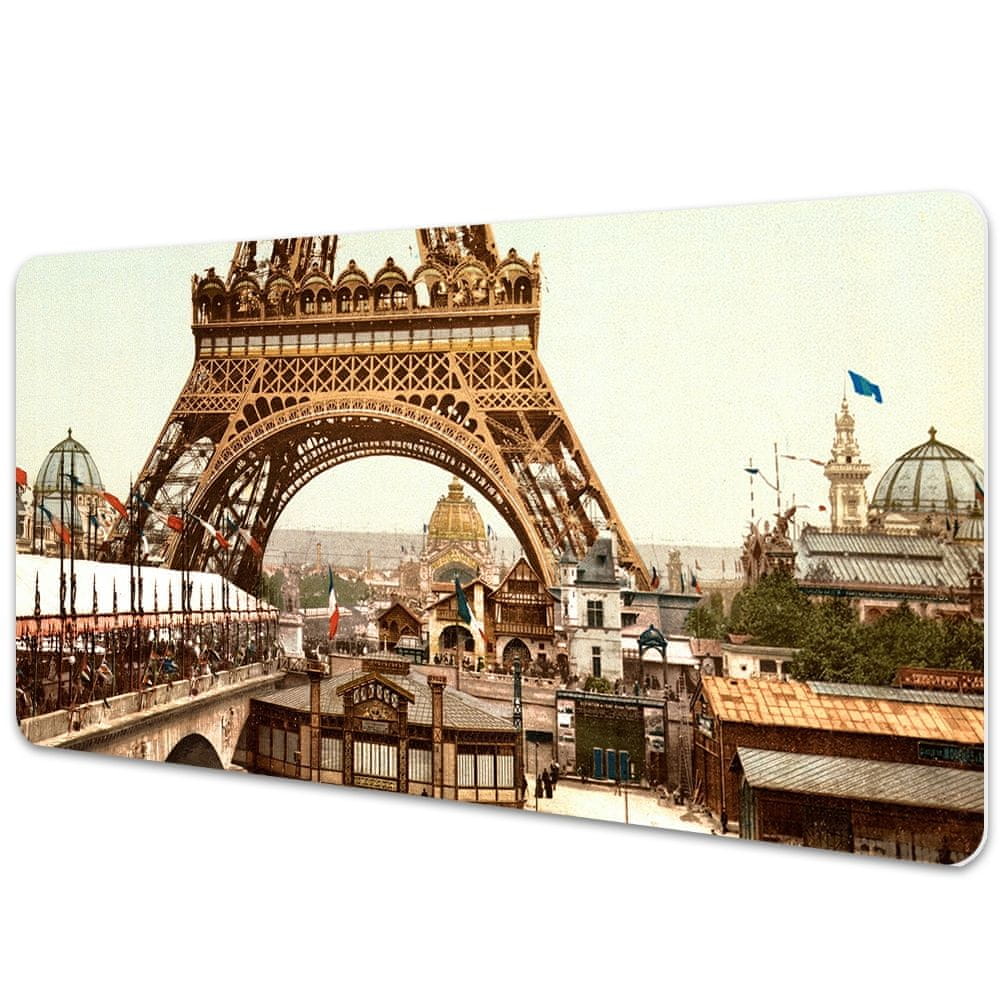kobercomat.sk Pracovný podložka na stôl Eiffelova veža retro 120x60 cm 
