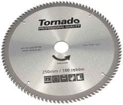 Tornado Pílový kotúč s SK plátkami 250 x 2,5 x 30 100 zubov, na rezanie hliníka, TORNADO