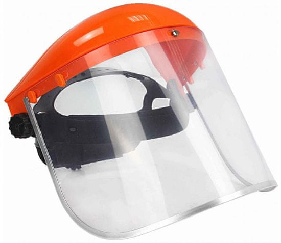 MAR-POL Ochranná maska s plexisklom pre kosenie trávy, oranžová