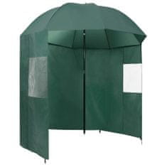 Vidaxl Rybársky dáždnik, zelený, 220x193 cm