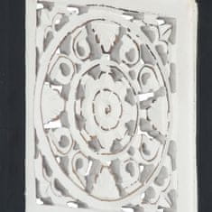 Vidaxl Ručne vyrezávaný nástenný panel MDF 40x40x1,5 cm čierny a biely