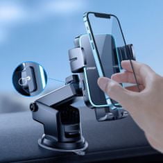 Joyroom Dual-Coil Dashboard držiak na mobil do auta, Qi nabíjačka 15W, čierny