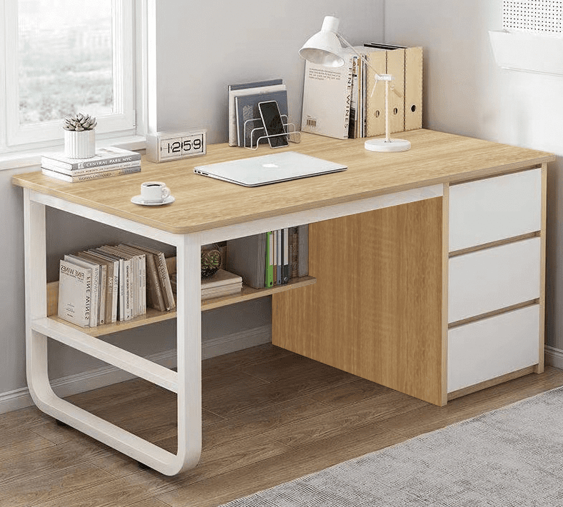 VerDesign MELANY štýlový písací stolík, biela/dub Sonoma