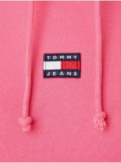 Tommy Jeans Ružová dámska mikina s kapucňou Tommy Jeans XS