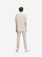 Tom Tailor Krémová pánska košeľa s krátkym rukávom Tom Tailor Denim M