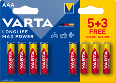 VARTA Batérie Longlife Max Power 5+3 AAA 4703101428