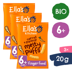 Ella's Kitchen 3× BIO Chrumky paradajka a pór (20 g)