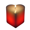 Koryworld Kúzelná LED sviečka srdce 100g