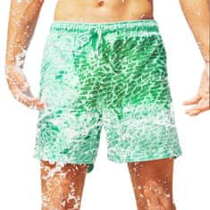 SwimShorts SwimShorts Plavky meniace farbu - Zelené fľaky, XL