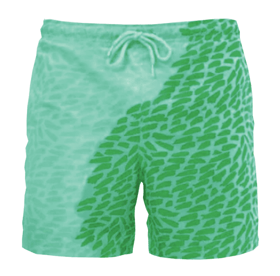 SwimShorts Plavky meniace farbu - Zelené fľaky