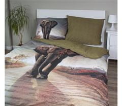 FARO Textil Bavlnená posteľná bielizeň Slon 160x200 cm