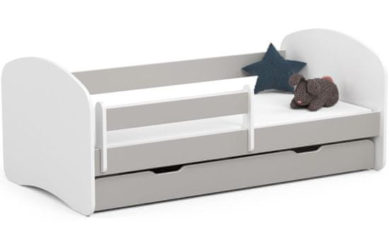 Akord Detská posteľ SMILE 160x80 cm sivá