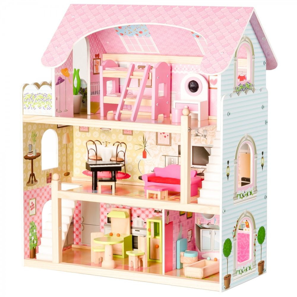 EcoToys Drevený domček pre bábiky Rozprávková rezidencia Eco Toys