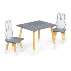EcoToys Detský stôl so stoličkami drevený