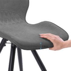 HOMEDE Jedálenská stolička Horsal sivá, velikost 48,5x69,5x82