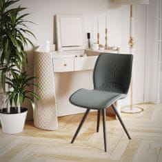 HOMEDE Jedálenská stolička Horsal sivá, velikost 48,5x69,5x82