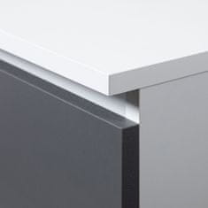 Akord TV stolík Beron 140 cm biely/grafitovo sivý