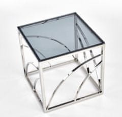 Halmar Odkládací stolek Unispace 2 sklo/stříbrný