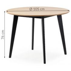 Actona Okrúhly jedálenský stôl Roxy 105 cm hnedý/čierna