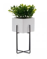 Dekorstyle Kvetináč na stojane Mizu 23 cm biely/čierny