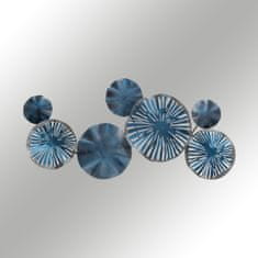 Hanah Home Nástenná kovová dekorácia Astrid 79x35 cm modrá