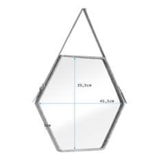 HOMEDE Nástenné zrkadlo Ebi I prírodné, velikost 45,5x39,5x3