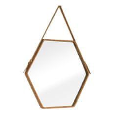 HOMEDE Nástenné zrkadlo Ebi I prírodné, velikost 45,5x39,5x3