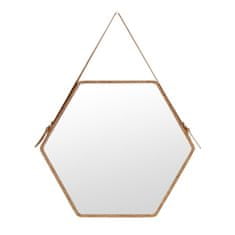HOMEDE Nástenné zrkadlo Ebi II prírodné, velikost 39,2x34,3x3