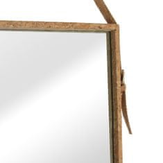 HOMEDE Nástenné zrkadlo Tozal hnedé, velikost 50x50x3