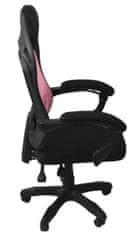 Topeshop Otočná kancelárska stolička Oscar čierno-ružová