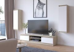 Akord TV stolík Ronon 160 cm sonoma/biely