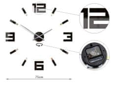 ModernClock 3D nalepovacie hodiny Blink čierne