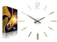ModernClock 3D nalepovacie hodiny Carlo zlaté zrkadlové