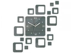 ModernClock 3D nalepovacie hodiny Roman Quadrat tmavosivé