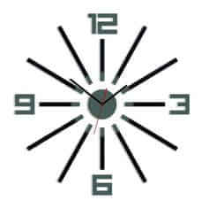ModernClock 3D nalepovacie hodiny Sheen čierno-sivé