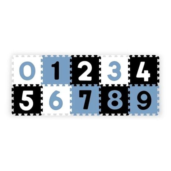 BABY ONO puzzle penové číslice 10ks, 6m+ - modrá/čierna