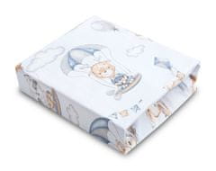 Sensillo obliečka bavlnená deluxe na detský matrac 120x60, jelenček, - biela