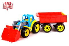 shumee Traktorový buldozér s korčekovým prívesom Blue 3688