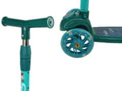 Lean-toys Trojkolka Osvetlené zelené kolesá Zelená kolobežka Lion balance