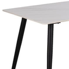 Design Scandinavia Jedálenský stôl Wicklow, 140 cm, biela / čierna