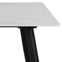 Design Scandinavia Jedálenský stôl Wicklow, 140 cm, biela / čierna